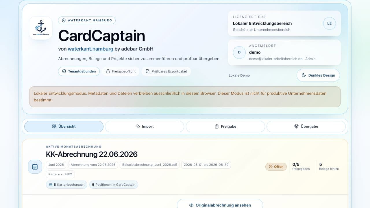 Kreditkartenabrechnung ohne Beleg-Bingo: CardCaptain spart uns künftig 50 Prozent Zeit
