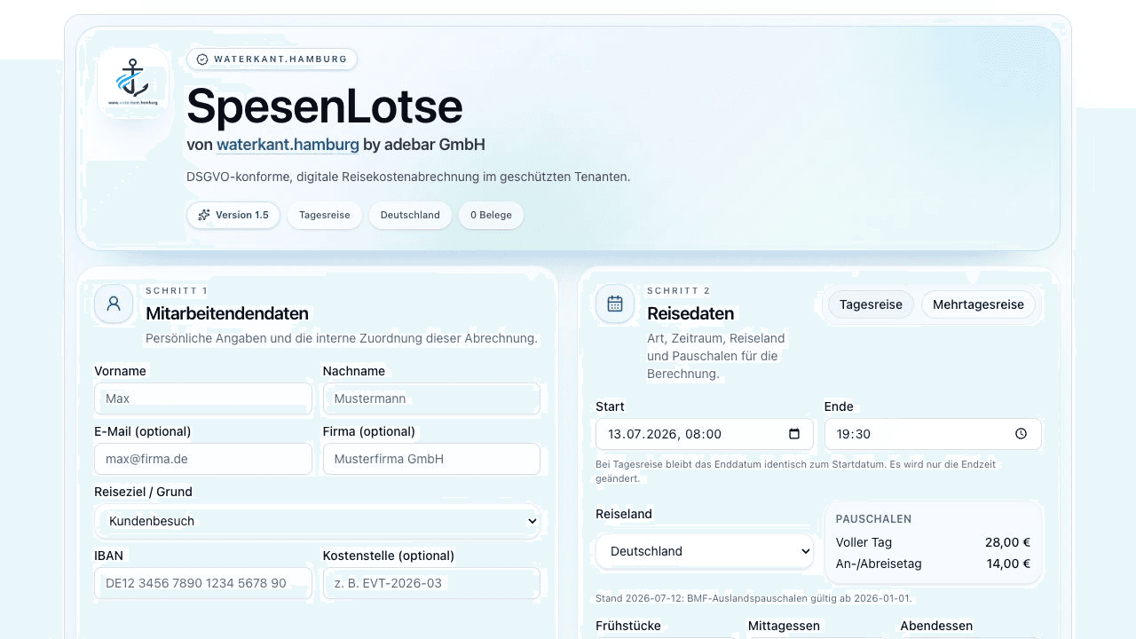 Ansicht von SpesenLotse